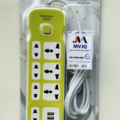 Ổ cắm điện đa năng kết hợp ổ cắm USB Nakagami chất lượng cao công nghệ Nhật Bản - Màu ngẫu nhiên