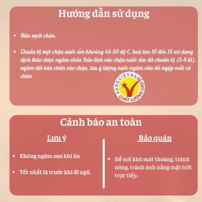 Nước Ngâm Chân Thảo Dược  Bảo Linh 200ml, Chiết xuất thảo dược, dùng siêu tiết kiệm, Dưỡng da chân, Khử mùi hôi chân, Lưu thông khí huyết