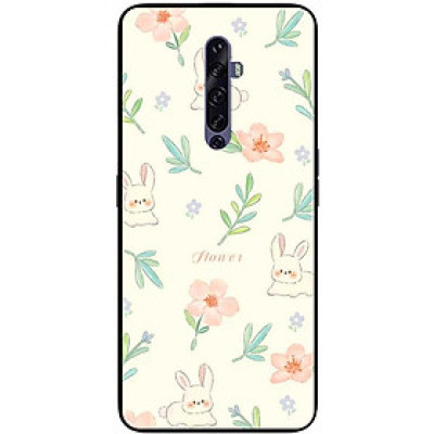 Ốp lưng cho Oppo Reno 2Z - 2F - Reno 6Z - Reno 7Z 5G - 8Z 5G - Reno 8T 4G - Reno 8T 5G - Hoạ Tiết Thỏ Hoa Hồng - Hàng Chính Hãng