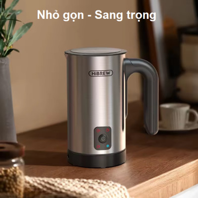 Máy tạo bọt sữa Nóng và Lạnh 4 trong 1 Thương hiệu Mỹ cao cấp HiBREW - M3A - HÀNG NHẬP KHẨU
