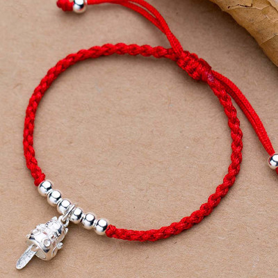 Combo 2 vòng thắt dây đỏ charm treo may mắn - Ngọc Quý Gemstones