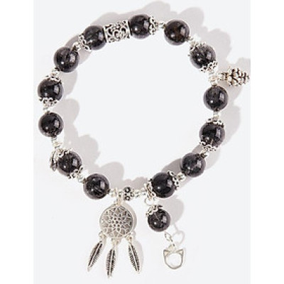 Vòng tay thạch anh tóc đen phối dreamcatcher Ngọc Quý Gemstones