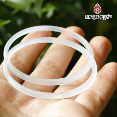 Vòng tay chalcedony (bản 3-4mm) - Ngọc Quý Gemstones