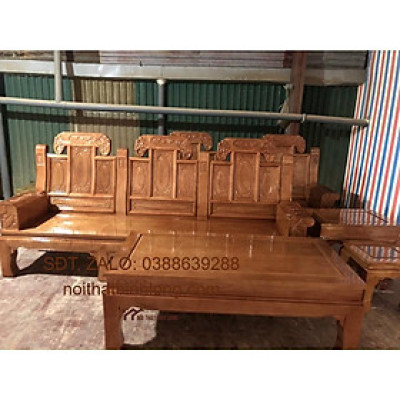 Bàn ghế tiếp khách gỗ sồi Mỹ