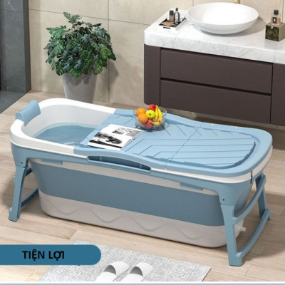 Bồn tắm gấp gọn bằng silicon cao cấp -bồn tắm cho cả gia đình 1m18-hàng chính hãng