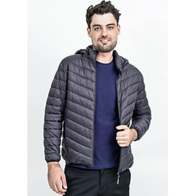 Áo Jacket nam Novelty 03 lớp lông vũ màu đen NJKMMTMNLR1805294