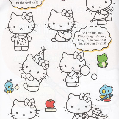 Bộ 4 Cuốn Hello Kitty- Sách Tô Màu: Rèn Luyện Khả Năng Cho