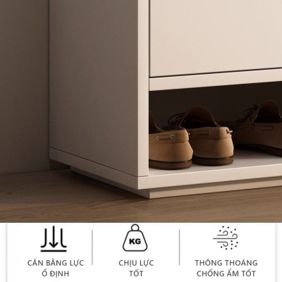Tủ giày thông minh 4 cánh gỗ mdf phủ melamin phong cách minimalism thương hiệu IGA - GP316