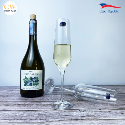 Bộ Ly Champagne Pha Lê Tiệp Bohemia Rebecca 195ml Cao Cấp