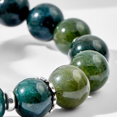 Vòng tay đá Chalcedony charm bi Ngọc Quý Gemstones