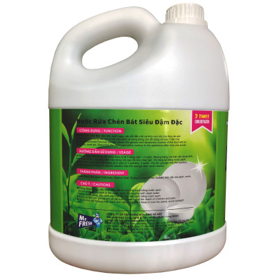 Combo 2 can Nước rửa bát đậm đặc Mr.fresh Hương trà xanh 4200ml