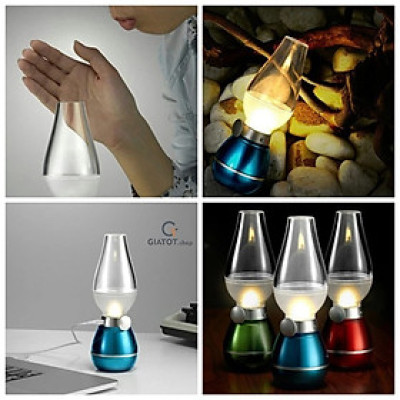 Đèn Dầu Cảm Ứng Thổi Bật Thổi Tắt Bản Cao Cấp LED Thông Minh, Loại Tốt