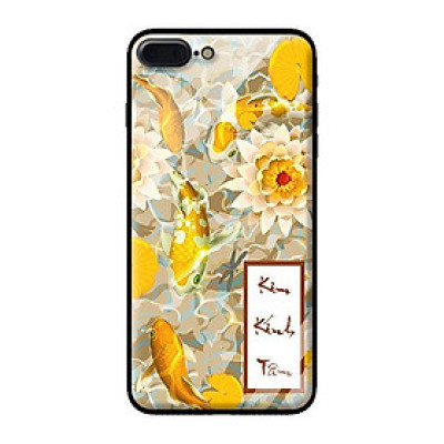 Ốp kính cường lực cho iPhone 7 Plus Cá Koi  Kim - Hàng chính hãng