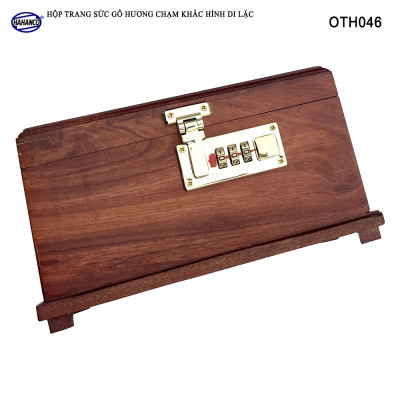 Hộp Để Trang Sức Bằng Gỗ Hương Dáng Trơn Có Mã Khóa Số An Toàn Bảo Mật - OTH046