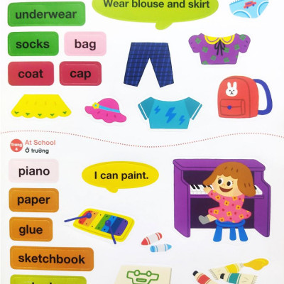 Bé Vui Học Tiếng Anh Cùng Sticker - My Day - Một Ngày Của Tớ