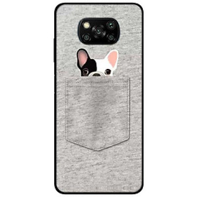 Ốp lưng dành cho Xiaomi Poco X3 mẫu Dog Túi Xám