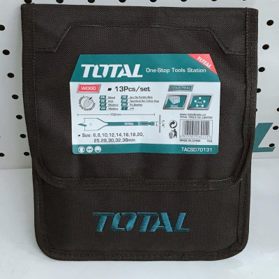 BỘ MŨI KHOAN GỖ ĐẦU DẸP 13 CHI TIẾT TOTAL TACSD70131