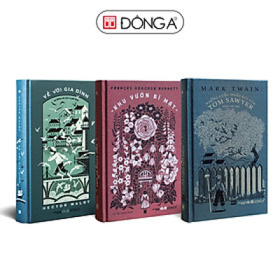 Combo 3 cuốn bìa vải (Về với gia đình, Khu vườn bí mật, Những cuộc phiêu lưu của Tom Sawyer)