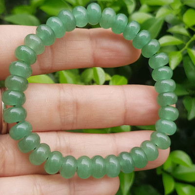 Vòng tay nữ đá thạch anh xanh đồng tiền bánh xe may mắn đẹp Vòng size hạt 8mm Hợp nữ mệnh mộc mệnh hoả mệnh thuỷ  đeo xinh đẹp may mắn tài lộc 