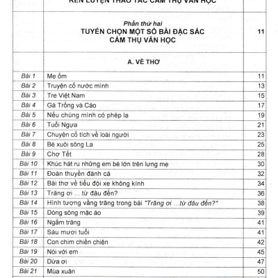 Cảm Thụ Văn Học Dành Cho Học Sinh Lớp 4 (Dùng Chung Cho Các Bộ SGK Hiện Hành) _HA