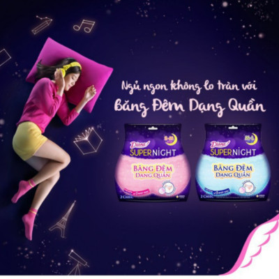 Combo 5 gói băng đêm dạng quần Diana size M-L 5 chiếc/gói