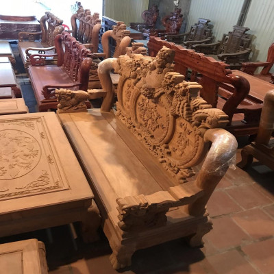 Bàn Ghế Nghê Phượng Gỗ Gõ Đỏ