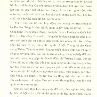 Trường Chinh - Một Trí Tuệ Lớn, Nhà Lãnh Đạo Kiệt Xuất Của Cách Mạng Việt Nam