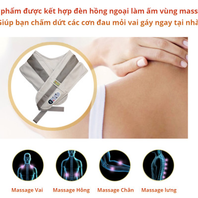Máy massage đấm bóp thư giãn cổ vai gáy lưng aYosun Hàng Chính Hãng- 2.2kg, hàng cao cấp