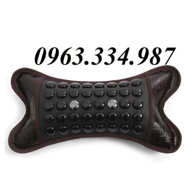 Gối đá nhiệt nóng tourmaline Fanocare kết hợp 2 viên đá từ tính giúp giảm mỏi vai gáy (Loại nhỏ) (Tặng kèm 1 vòng tay đá tourmaline)