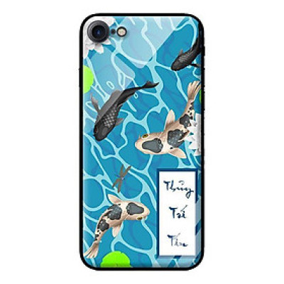 Ốp kính cường lực cho iPhone 8 Cá Koi Thủy - Hàng chính hãng