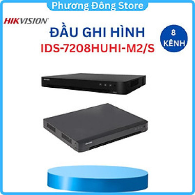 Đầu ghi thông minh 8 kênh HDTVI AcuSense HIKVISION IDS-7208HUHI-M2/S báo động người/phương tiện. ,.-Hàng chính hãng