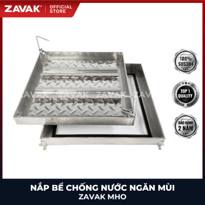 Nắp bể ngầm chống nước ngăn mùi inox ZAVAK MHO-70 / KT 70x70cm, lát gạch 1,5cm/ tải tối đa 510kg