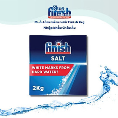 Muối rửa bát FINISH 2KG làm mềm nước chống đóng cặn máy- CHÂU ÂU