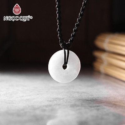Mặt dây chuyền đồng điếu cẩm thạch trắng mệnh thủy kim - Ngọc Quý Gemstones