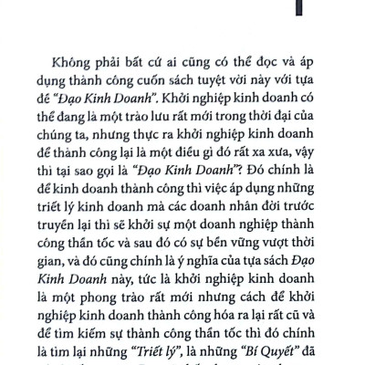 Đạo Kinh Doanh - 7 Triết Lý Kinh Doanh Quan Trọng Nhất Được Các Doanh Nhân Từ Cổ Chí Kim Áp Dụng Để Thành Công