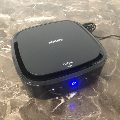 Máy khử mùi, lọc không khí trên xe ô tô Philips GP6201 Công suất 3.7W Cảm biến không khí 3 màu AQI - Hàng nhập khẩu