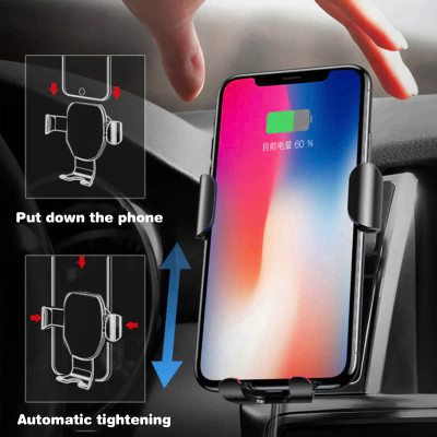 Đèn Ốp Trần Giá Đỡ Điệnn Thoại Kiêm Sạc Nhanh Không Dây 30W - Gắn Lỗ Thông Gió Xe Hơi & Xe Tải