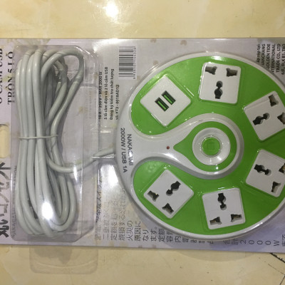 Ổ cắm điện đa năng kết hợp Ổ cắm USB dạng Tròn Nakagami chất lượng cao công nghệ Nhật Bản - Màu ngẫu nhiên