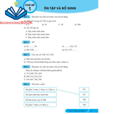 Sách - Toán Nâng Cao Lớp 3 Biên soạn theo chương trình GDPT mới.