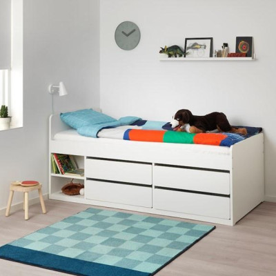 SLAKT, Giường đơn 4 hộc tủ kéo, 206 x 35cm, thiết kế Bắc Âu thời thượng, sản xuất bởi Scandi Home