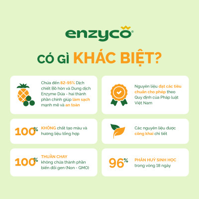 Combo Nước Ngâm Rau 1L Và Nước Rửa Bát Sinh Học 850ml