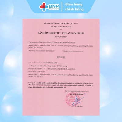Sữa Rửa Tay Kháng Khuẩn Chăm Sóc Da BNP