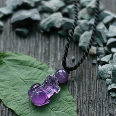 Tỳ Hưu Thạch Anh Tím Ngọc Quý Gemstones MD26