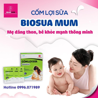 Cốm lợi sữa biosuamum loại 20 gói x 3g Tăng cường chất lượng sữa mẹ