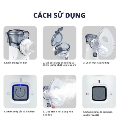 Máy Xông Khí Dung Cầm Tay Kachi YS35: Giải Pháp Hô Hấp Linh Hoạt Mọi Lúc, Mọi Nơi - hàng chính hãng