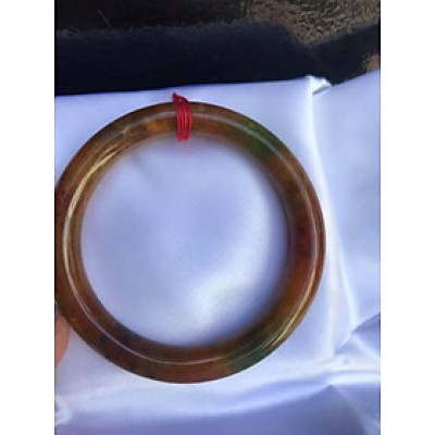 CHIẾC VÒNG TRÒN ĐÁ MÃ NÃO T QUÝ 52  MÀU TỨ QUÝ MÀU ĐẬM ĐỎ VÀNG NÂU XẬM  NỮ Trên 50kg đến 58kg ĐEO