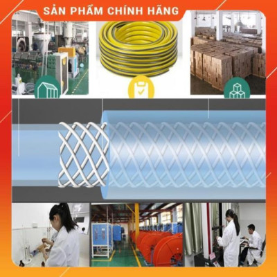 Bộ dây vòi xịt nước ️ , tăng áp 3 lần, loại 7m, 10m 206701-3 đầu đồng,cút,nối vàng