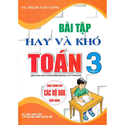 Sách - Combo Bài Tập Hay Và Khó Toán Lớp 3 - Tập 1 + Tập 2 (Dùng Chung Cho Các Bộ SGK Hiện Hành)HA-M