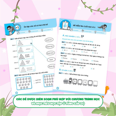 Sách - Đề Ôn Luyện Và Tự Kiểm Tra Toán Lớp 1 - Tập 2 - Megabook