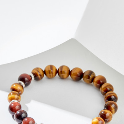 Vòng tay mắt hổ charm bạc Ngọc Quý Gemstones